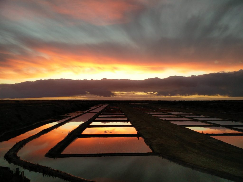 coucher de soleil à Loix