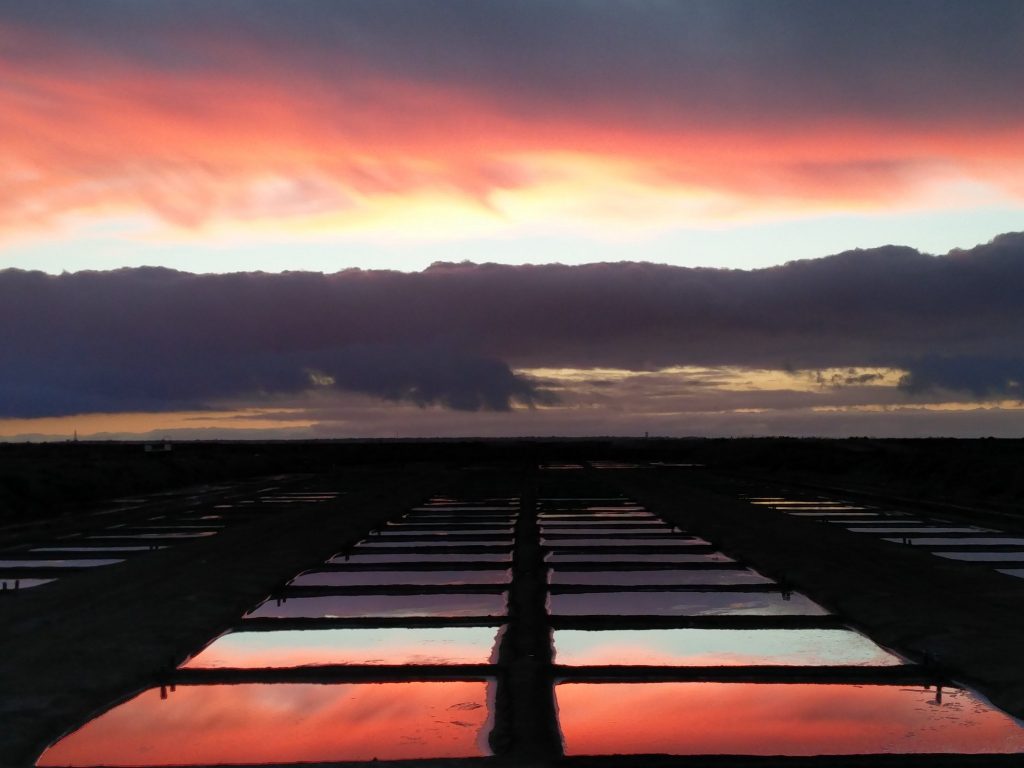 coucher de soleil à Loix